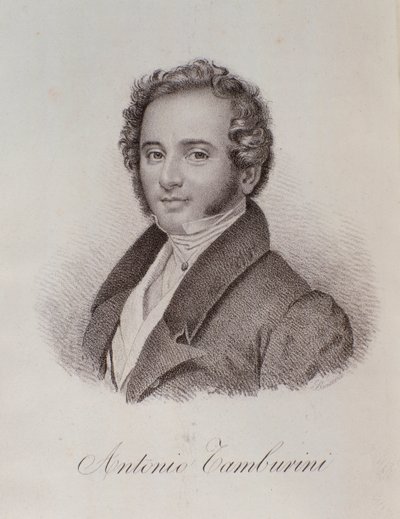 Retrato de Antonio Tamburini (grabado) de Unknown artist