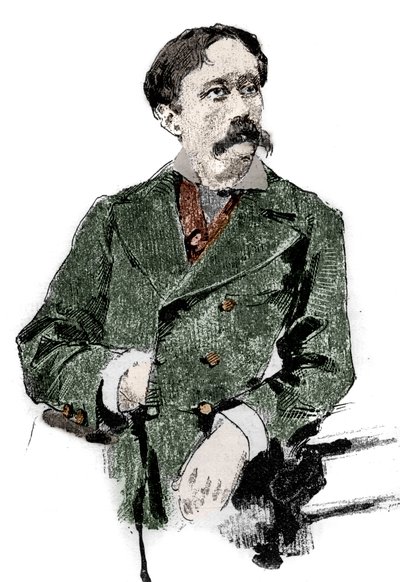 Retrato de Arrigo (o Enrico) Boito (1842-1918), libretista italiano, autor del libreto de 