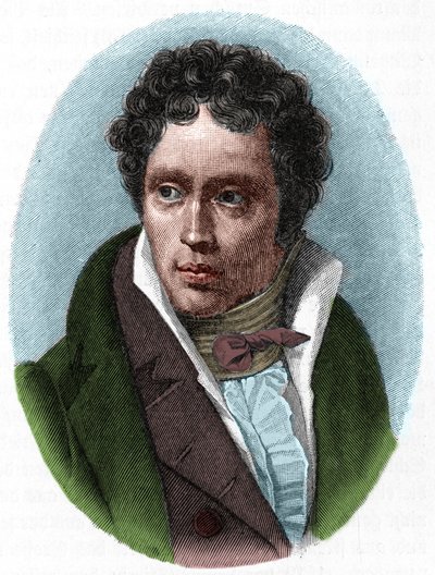 Retrato de Arthur Schopenhauer, filósofo alemán (1788-1860). de Unknown artist