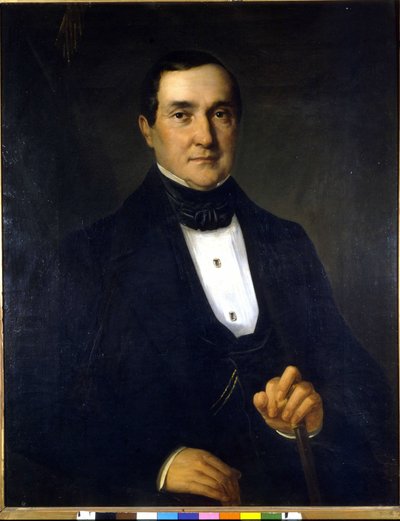Retrato de Bartolomeo Merelli (1793-1879), primer Director de la Scala. Pintura anónima del siglo XIX de Unknown artist