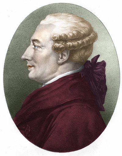 Retrato de Beaumarchais. Grabado del siglo XIX. de Unknown artist