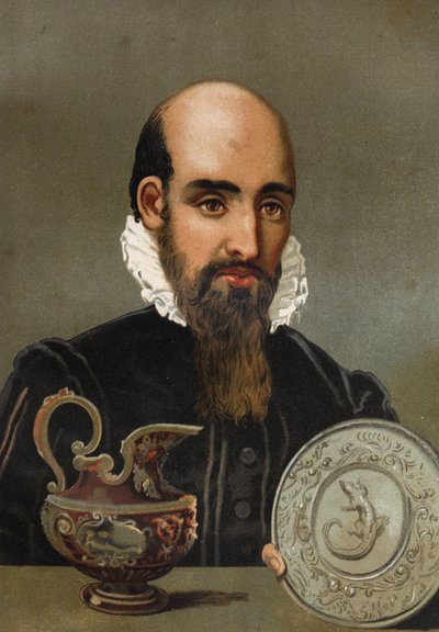 Retrato de Bernard Palissy (1510-1589). Cromolitografía de finales del siglo XIX basada en “La Ciencia y sus Hombres” por Louis Figuier. Barcelona 1881 de Unknown artist