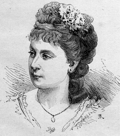Retrato de Blanche Baretta (Barreta) (n. 1855), comediante francesa, miembro de la Comédie Française de 1875 a 1901. Grabado en "Le Monde Illustré" n°1168 del 16 de agosto de 1879 de Unknown artist