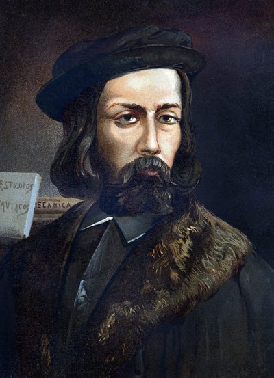 Retrato de Blasco de Garay, ingeniero español del siglo XVI. de “La Ciencia y sus Hombres” por Louis Figuier. Barcelona 1881 de Unknown artist