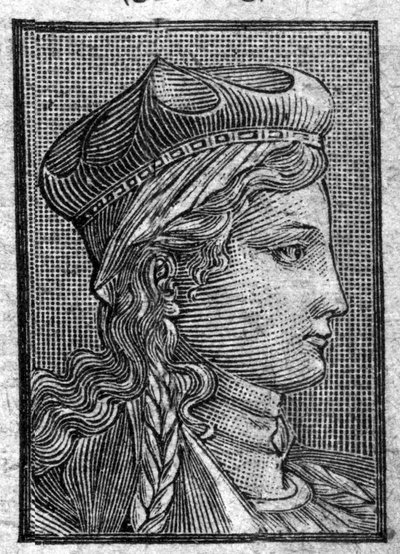 Retrato de Brunehaut (o Brunehilde) (ca. 534-613) esposa de Sigeberto I de Unknown artist