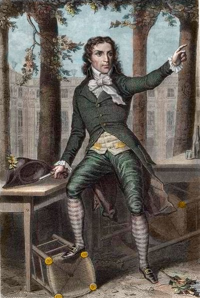 Retrato de Camille Desmoulins (1760-1794), político durante la Revolución Francesa de Unknown artist