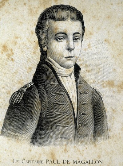 Retrato del Capitán Paul de Magallon (1784 - 1859) - en "Los Contemporáneos", s.f. finales del siglo XIX de Unknown artist