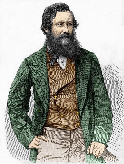 Retrato del Capitán Speke, explorador británico (1827 - 1864) de Unknown artist