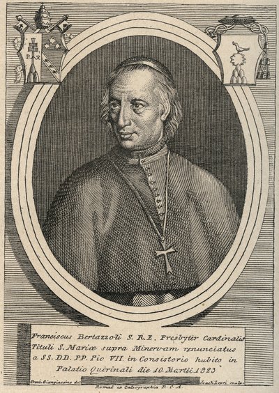 Retrato del Cardenal Francesco Bertazzoli (1754-1830) de Unknown artist