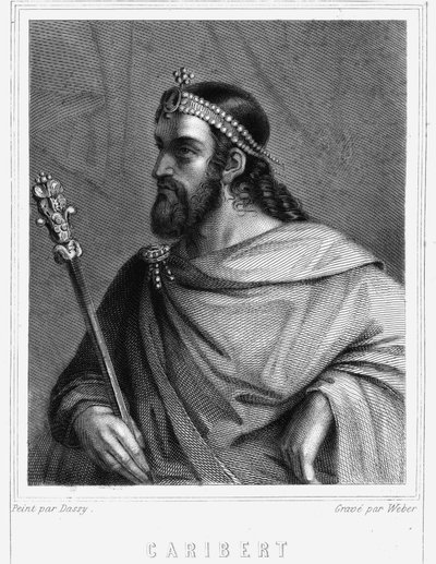 Retrato de Cariberto (? -?), Rey de París (561-567) - en 