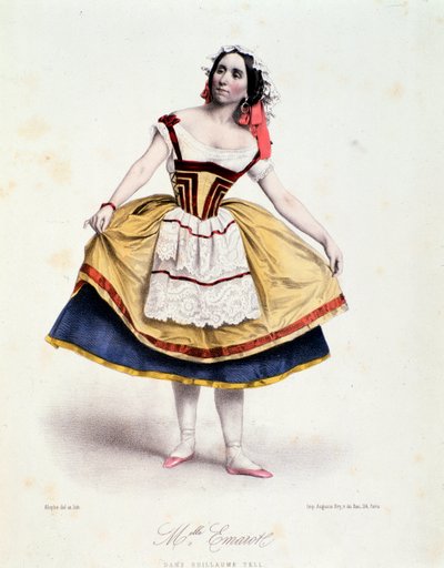 Retrato de Celestine Emarot en Guillaume Tell, ballet de Gioacchino Rossini, c.1858 de Unknown artist