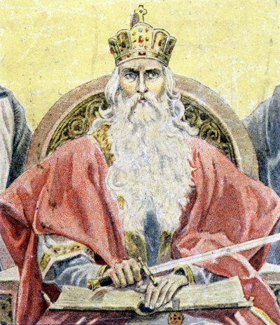 Retrato de Carlomagno - grabado de Unknown artist