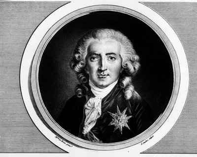 Retrato de Charles Alexandre de Calonne (1734-1802). Grabado en 