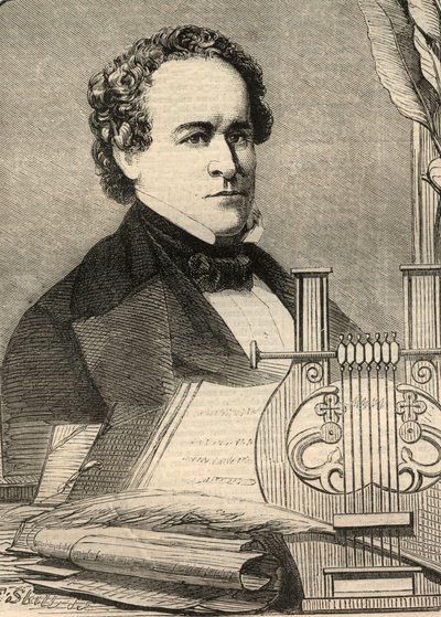 Retrato de Charles Anthon (1797-1867), profesor estadounidense. Grabado en “The Illustrated London News” del 23 de enero de 1858. de Unknown artist