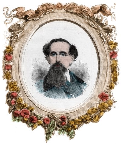 Retrato de Charles Dickens (1812-1870) novelista inglés, grabado de Unknown artist