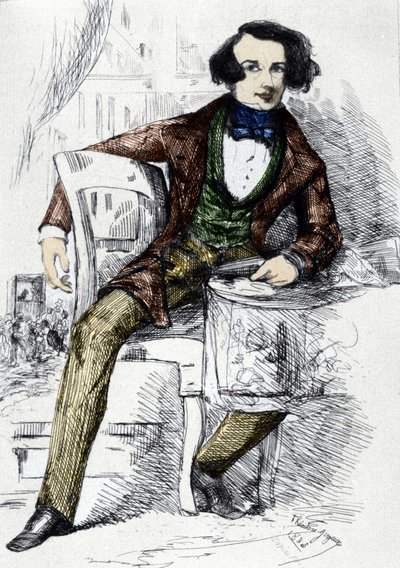 Retrato de Charles Dickens (1812-1870), escritor inglés. de Unknown artist