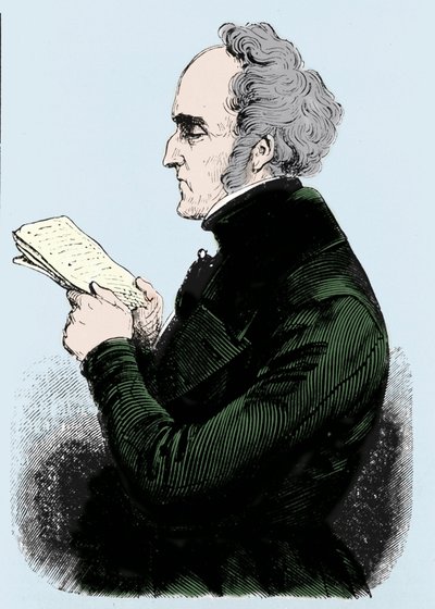 Retrato de Charles Fourier (1772 - 1837), teórico socialista francés. Grabado del siglo XIX. de Unknown artist