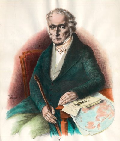 Retrato de Charles Fourier (1772 - 1837), teórico socialista francés. Grabado del siglo XIX de Unknown artist