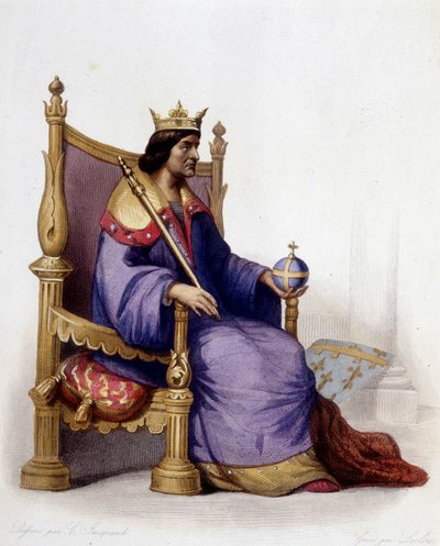 Retrato de Carlos I de Anjou (1227-1285) - en “Le Plutarque français”, ed. Mennechet de Unknown artist