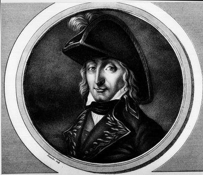 Retrato de Charles Pierre François Augereau, general francés (1757-1816). Grabado en Colección completa de cuadros históricos de la revolución francesa, en tres volúmenes (1804) de Unknown artist