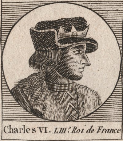 Retrato de Carlos VI (1368-1422), Rey de Francia de Unknown artist