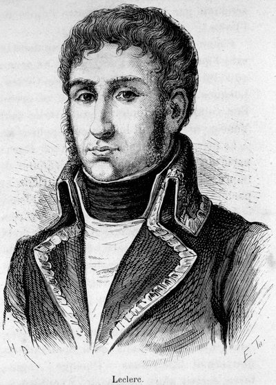Retrato de Charles Victor Emmanuel Leclerc (1772-1802), general francés, se unió a Bonaparte en el sitio de Toulon en 1793 y se casó con Marie-Paulette llamada Paulina Bonaparte en 1797 de Unknown artist