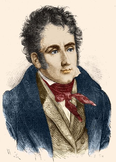 Retrato de Chateaubriand. Grabado del siglo XIX de Unknown artist
