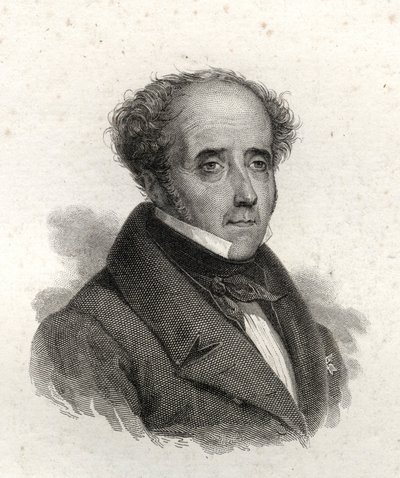 Retrato de Chateaubriand, grabado del siglo XIX de Unknown artist