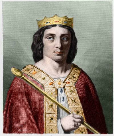 Retrato de Childerico II (v. 653 - 675), Rey de Austrasia - en 