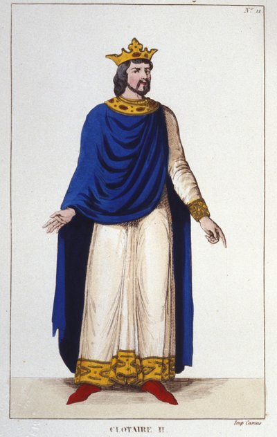 Retrato de Clotario II (584 - 628), Rey de Neustria y Rey de los Francos de Unknown artist