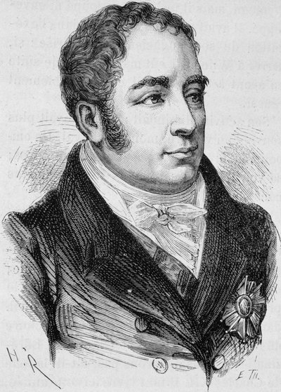 Retrato del Conde Pierre Bruno Daru (1767 - 1829). Grabado de finales del siglo XIX en “Histoire de France” de H. Martin de Unknown artist