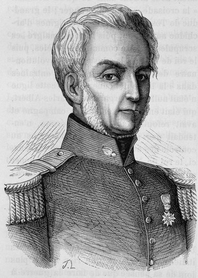 Retrato de Courtais. Grabado de finales del siglo XIX en “Histoire de France” de H. Martin de Unknown artist