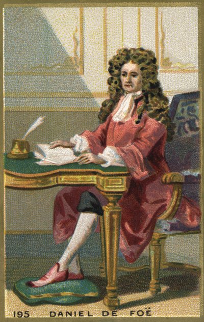 Retrato de Daniel Defoe (1660 - 1731), poeta, novelista y periodista inglés. de Unknown artist