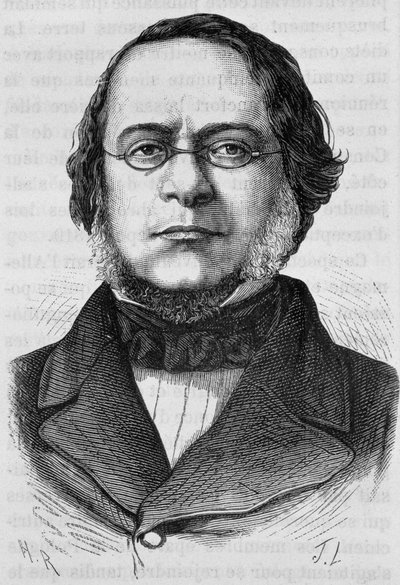 Retrato de Daniele Manin (1804 - 1857). Grabado de finales del siglo XIX en “Histoire de France” de H. Martin. de Unknown artist