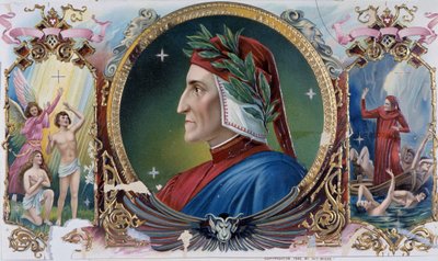 Retrato de Dante - Etiqueta de caja de cigarros, finales del siglo XIX de Unknown artist