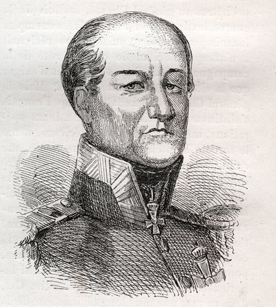 Retrato de David Hendrik, Barón Chassé 1765-1849 - grabado de Unknown artist