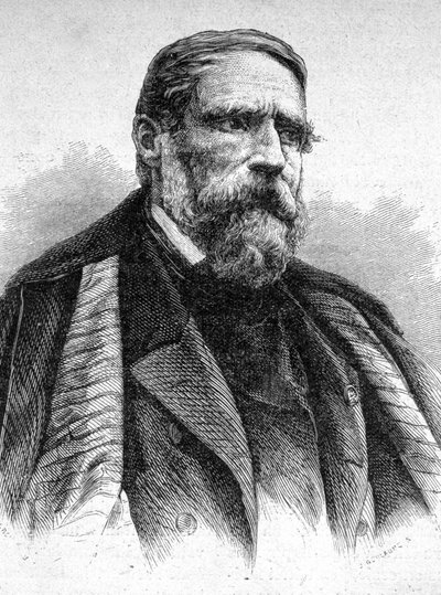 Retrato de Decamps, pintor francés (1803 - 1860) - en “Los Contemporáneos” (grabado) de Unknown artist