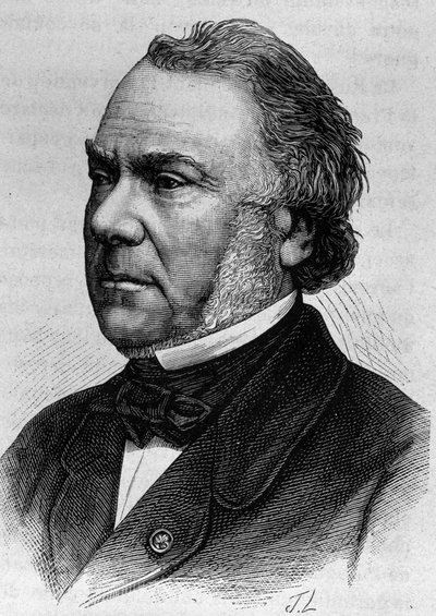 Retrato de Delangle. Grabado de finales del siglo XIX en “Historia de Francia” de H. Martin de Unknown artist