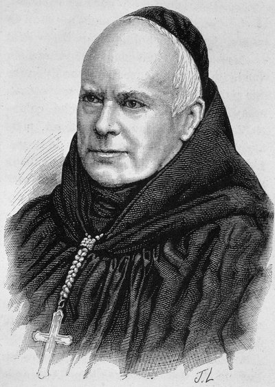 Retrato de Dom Guéranger (1805 - 1875). Grabado de finales del siglo XIX en “Histoire de France” de H. Martin de Unknown artist