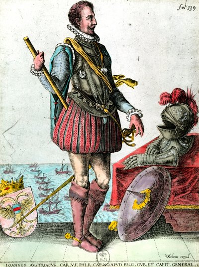 Retrato de Don Juan José de Austria (1629-1679) Vice Rey de los Países Bajos. Grabado del siglo XVII. Colección privada de Unknown artist