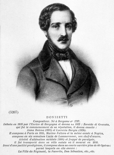 Retrato de Donizetti Gaetano de Unknown artist