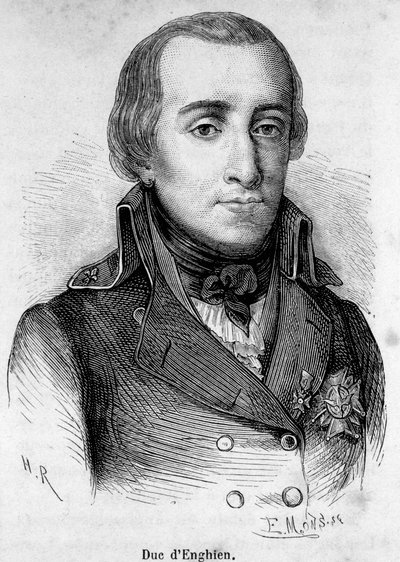 Retrato del Duque Louis Antoine Henri de Bourbon, Duque de Enghien (1772-1804), príncipe francés, fusilado por Bonaparte el 21 de marzo de 1804 de Unknown artist