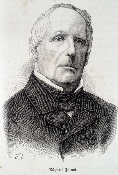 Retrato de Edgar (Edgard) Quinet, historiador francés (1803 - 1875) de Unknown artist
