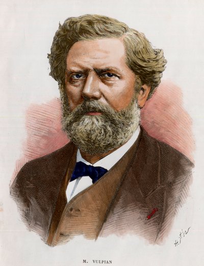 Retrato de Edme Felix Alfred Vulpian (1826-1887), médico y fisiólogo francés. Grabado del siglo XIX. Colección privada. de Unknown artist