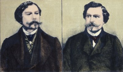 Retrato de Edmond Goncourt (1822-1896) y Jules Goncourt (1830-1870) hermanos escritores. de Unknown artist