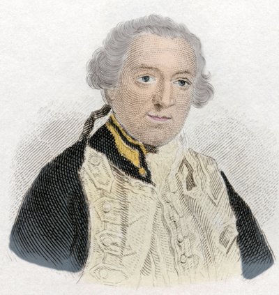 Retrato de Edward Boscawen (1711-1761), almirante y político inglés. Grabado del siglo XIX. de Unknown artist