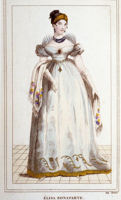 Retrato de Elisa Bonaparte (Maria Anna dit Eliza) de Unknown artist