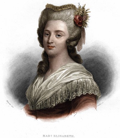Retrato de Elisabeth Philippine Marie Hélène de Francia, conocida como Madame Elisabeth, hermana del rey Luis XVI (1764-1794) de Unknown artist