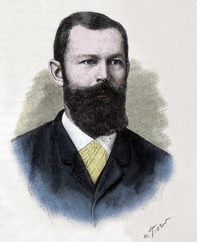 Retrato de Emil Hermann Fischer (1852-1919). Químico alemán. de Unknown artist