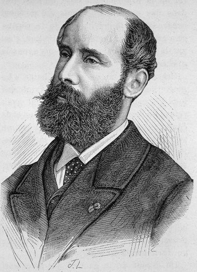 Retrato de Emile Keratry (1832-1904). Grabado de finales del siglo XIX en 